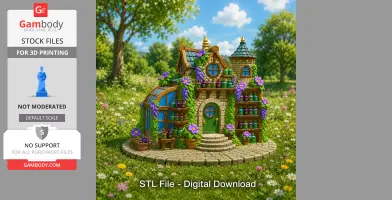Enchanted Herbalist Cottage STL File for 3D Print
