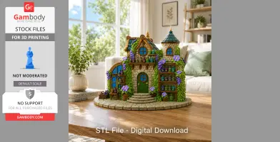 Enchanted Herbalist Cottage STL File for 3D Print