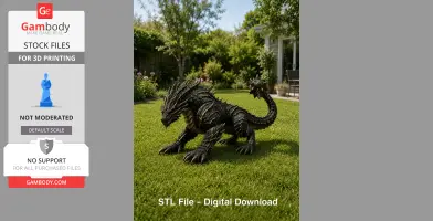 Abyssal Ironclad Dragon STL File for 3D Print