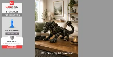 Abyssal Ironclad Dragon STL File for 3D Print