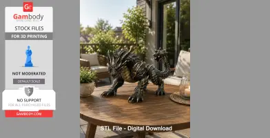 Abyssal Ironclad Dragon STL File for 3D Print