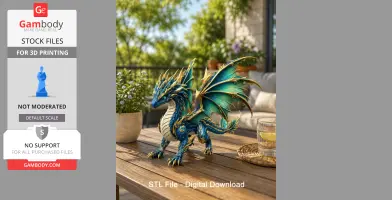 Celestial Tide Dragon STL File for 3D Print