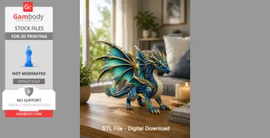 Celestial Tide Dragon STL File for 3D Print