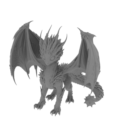 Emerald Crown Dragon.stl