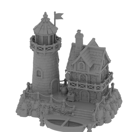 Coastal Lighthouse Cottage.stl