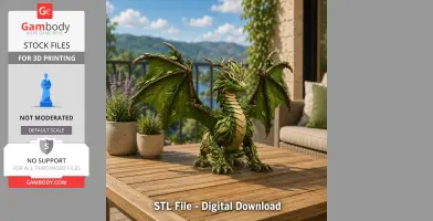 Woodland Guardian Dragon STL File for 3D Print