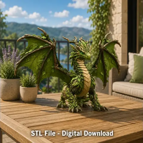 Woodland Guardian Dragon STL File for 3D Print