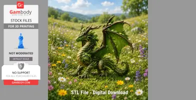 Woodland Guardian Dragon STL File for 3D Print
