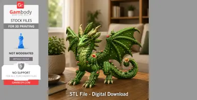 Desert Bloom Dragon STL File for 3D Print