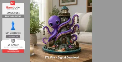 Octopus Lighthouse Keeper STL File for 3D Print