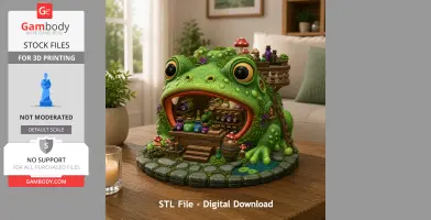 Frog Alchemist Apothecary STL File for 3D Print