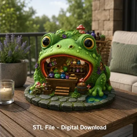 Frog Alchemist Apothecary STL File for 3D Print