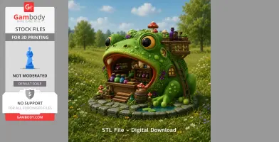 Frog Alchemist Apothecary STL File for 3D Print