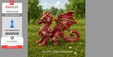 Heartwing Dragon STL File for 3D Print