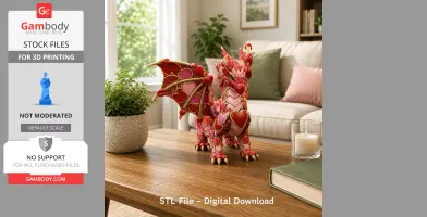 Heartwing Dragon STL File for 3D Print