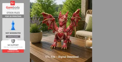 Heartwing Dragon STL File for 3D Print
