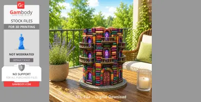 Enchanted Library Tower STL File for 3D Print