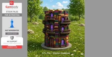 Enchanted Library Tower STL File for 3D Print