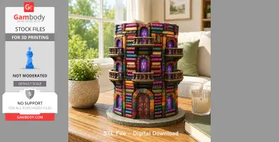 Enchanted Library Tower STL File for 3D Print