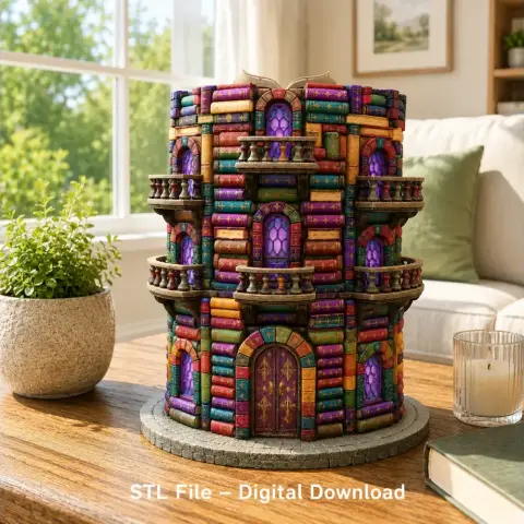 Enchanted Library Tower STL File for 3D Print