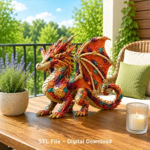 Coral Reef Dragon STL File for 3D Print