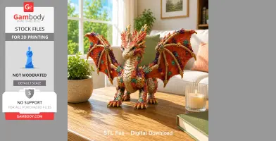 Coral Reef Dragon STL File for 3D Print