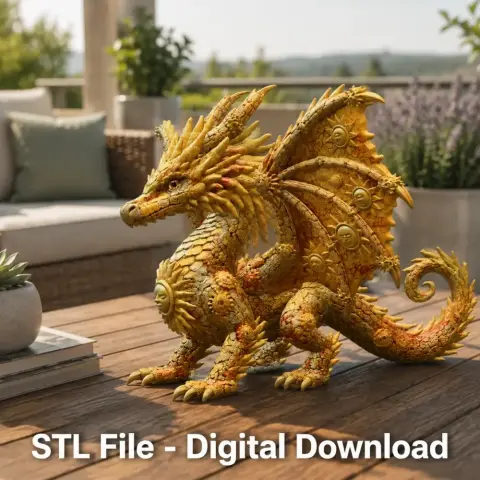 Sunfire Celestial Dragon STL File for 3D Print