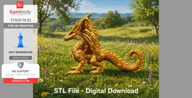 Sunfire Celestial Dragon STL File for 3D Print