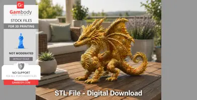 Sunfire Celestial Dragon STL File for 3D Print