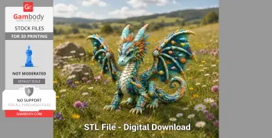 Ocean Bloom Dragon STL File for 3D Print