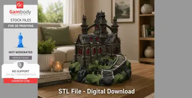 Shadowspire Gothic Manor STL File for 3D Print