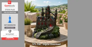 Shadowspire Gothic Manor STL File for 3D Print