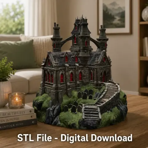 Shadowspire Gothic Manor STL File for 3D Print