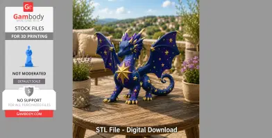 Celestial Star Dragon STL File for 3D Print
