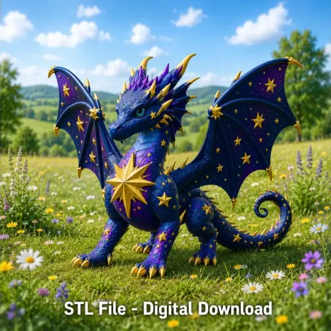 Celestial Star Dragon STL File for 3D Print