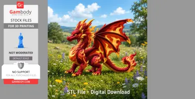 Inferno Flame Dragon STL File for 3D Print