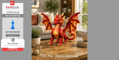 Inferno Flame Dragon STL File for 3D Print