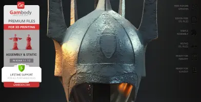 Sauron Helmet 3D Printer Files | Assembly