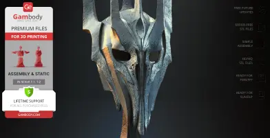 Sauron Helmet 3D Printer Files | Assembly