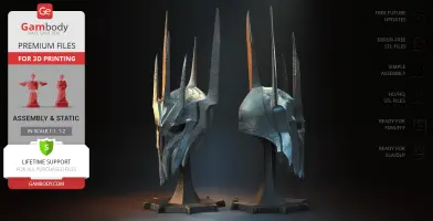 Sauron Helmet 3D Printer Files | Assembly