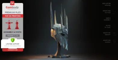 Sauron Helmet 3D Printer Files | Assembly