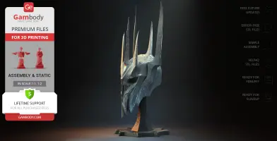 Sauron Helmet 3D Printer Files | Assembly