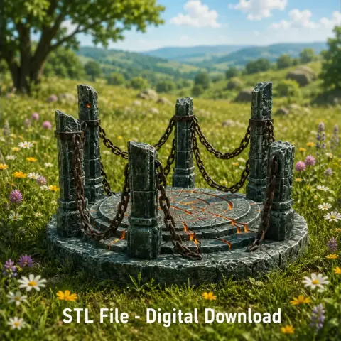 Ancient Chain Portal STL File for 3D Print