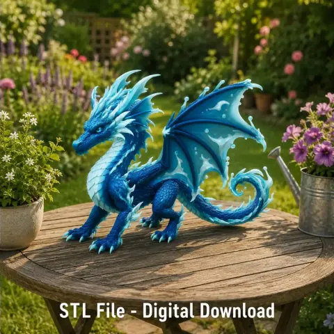 Frostwave Water Dragon STL File for 3D Print