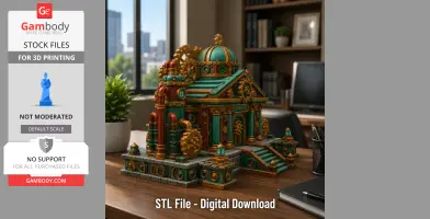 Grand Steampunk Gearworks Castle STL File for 3D Print