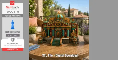 Grand Steampunk Gearworks Castle STL File for 3D Print