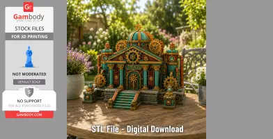 Grand Steampunk Gearworks Castle STL File for 3D Print