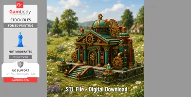 Grand Steampunk Gearworks Castle STL File for 3D Print