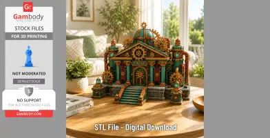 Grand Steampunk Gearworks Castle STL File for 3D Print