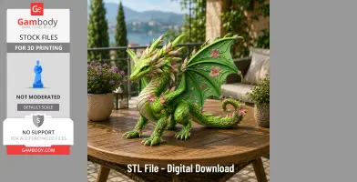 Spring Blossom Dragon STL File for 3D Print